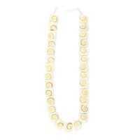 GCS Square Silver Mouth Sheel Beaded Strand (16 Inches)