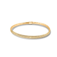 Italian 3.5mm Domed Mesh Reflection Stretch Bangle Bracelet in 10K Yellow Gold 0.82 Grams (7-9In) (Ships in 10-15 Days)