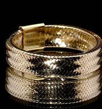 Italian 5.5mm Flat Flex Stretch Ring in 10K Yellow Gold (Size 6-12) 0.47 Grams (Ships in 10-15 Days)