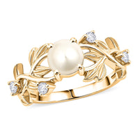 Simulated Blue and White Diamond Ring in 14K YG Over Sterling Silver (Size 7.0) 1.00 ctw