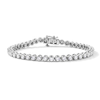 14K White Gold Luxuriant Lab Grown Diamond Tennis Bracelet (7.00 In) (13.70) 5.00 ctw