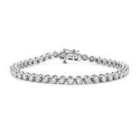 14K White Gold Luxuriant Lab Grown Diamond Tennis Bracelet (7.00 In) (13.70) 5.00 ctw