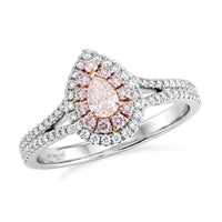 Modani 14K White and Rose Gold Natural Fancy Pink and White Diamond (VS1) Ring (Size 5.0) 0.63 ctw