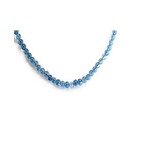 D''Joy Premium Santamaria Aquamarine Beaded Necklace (18-20 Inches) in Rhodium Over Sterling Silver 90.00 ctw