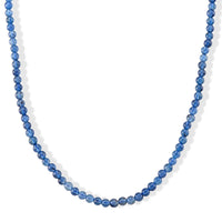 D''Joy Premium Santamaria Aquamarine Beaded Necklace (18-20 Inches) in Rhodium Over Sterling Silver 90.00 ctw