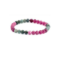 Premium Lagoon Tourmaline, Pink Tourmaline Beaded Bracelet (6.50-7In) 50.00 ctw
