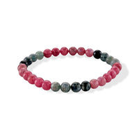 Premium Lagoon Tourmaline, Pink Tourmaline Beaded Bracelet (6.50-7In) 50.00 ctw