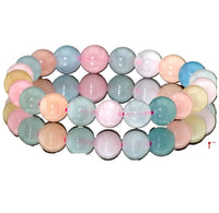D''Joy Premium Multi Beryl Beaded Strech Bracelet 100.00 ctw