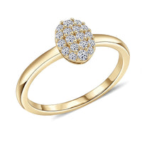 Luxuriant Lab Grown Diamond (G-H, SI) Ring in 18K Vermeil Yellow Gold Over Sterling Silver (Size 10.0) 0.15 ctw