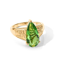 EverTrue Chartreuse Quartz Garden Majesty Ring in 18K YG Plated (Size 10.0) 6.30 ctw