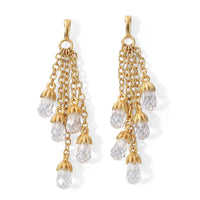 EverTrue Simulated Diamond Earrings in 18K YG Plated