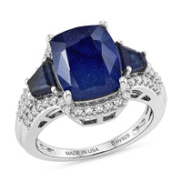TLV D'Joy Niassa Ruby (FF), White Zircon Ring in Rhodium Over Sterling Silver (Size 10.0) 8.40 ctw