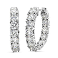 Luxuriant Lab Grown Diamond G-H SI 5.00 ctw Earrings in Rhodium Over Sterling Silver