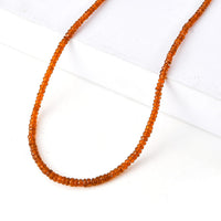 Gem Hunter Collection D'Joy Premium Orange Kyanite Beaded Necklace (18-20 Inches) in 18K Vermeil YG Over Sterling Silver 85.00 ctw