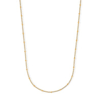 Italian 2mm Grumet Flower Necklace in 14K YG Over Sterling Silver 2.45 Grams 20 Inches