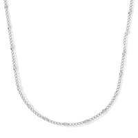 Italian 2mm Grumet Star Necklace in Sterling Silver 2.45 Grams 20 Inches