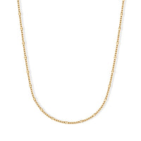 Italian 2mm Grumet Star Necklace in 14K YG Over Sterling Silver 2.45 Grams 20 Inches