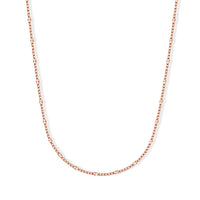 Italian 2mm Grumet Star Necklace in 14K RG Over Sterling Silver 2.45 Grams 20 Inches