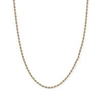 Italian 1.4mm Rope Chain Necklace in 14K YG Over Sterling Silver 3.75 Grams 20 Inches