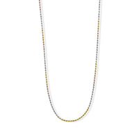Italian 1.4mm Rope Chain Necklace in 14K YRG Over and Sterling Silver 3.75 Grams 20 Inches