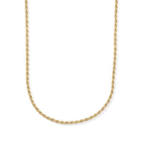 Italian 2.5mm Rope Chain Necklace in 14K YG Over Sterling Silver 9.75 Grams 20 Inches
