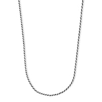 1.4mm Margherita Chain Necklace in Black Rhodium and Sterling Silver 3.10 Grams 20 Inches