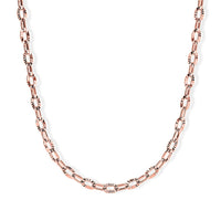 Italian 14K RG Over Sterling Silver 1.2mm Drop Oval Star Chain Necklace (20 Inches) (2.15 g)