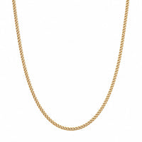 14K YG Over Sterling Silver 1.2mm Grumeta Super Flat Light Chain Necklace (20 Inches) (2.50 g)