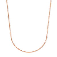 14K RG Over Sterling Silver 1.25mm Grumeta Super Flat Light Chain Necklace (20 Inches) (2.50 g)