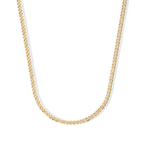 3.3mm Grumeta Super Flat Light Chain Necklace in 14K YG Over Sterling Silver 5.85 Grams 20 Inches