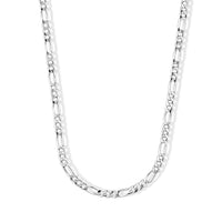 4.5mm Figaro Superflat Necklace in Sterling Silver 24 Inches 11.48 Grams