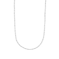 Italian Rhodium Over Sterling Silver 1.4mm Tube Brite Long Chain Necklace (18 Inches) (2.40 g)