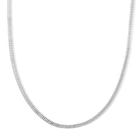 Italian Rhodium Over Sterling Silver 2mm Arrow Chain Necklace (18 Inches) (4.55 g)