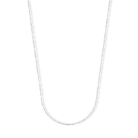 0.4mm CPSL/DC Typhoon Chain Necklace in Rhodium Over Sterling Silver 5.95 Grams 18 Inches
