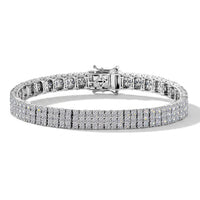 Luxuriant Lab Grown Diamond G-H SI 11.00 ctw Bracelet in Rhodium Over Sterling Silver (7.50 In)