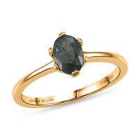 D'Joy Narsipatnam Alexandrite Solitaire Ring in 18K Vermeil YG Over Sterling Silver (Size 10.0) 0.90 ctw