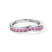 D''Joy Lab Created White Sapphire 0.75 ctw Band Ring in Platinum Over Sterling Silver (Size 6.0)