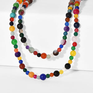 Multi Gemstone Beaded Endless Necklace (50 Inches) 250.00 ctw