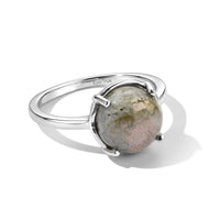 EverTrue Fire Labradorite 4.30 ctw Solitaire Ring in Platinum Bond (Size 9.0)