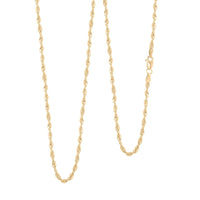 Diamond-cut Rope Chain Necklace in 10K Yellow Gold 7.68 Grams 22 Inches