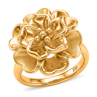 24K Yellow Gold 5D Flower Ring (Size 6.0) (3.38 g)