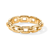 24K Yellow Gold 5D Chain Ring (Size 6.0) (1.30 g)