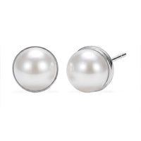 EverTrue Freshwater Pearl Stud Earrings in Stainless Steel