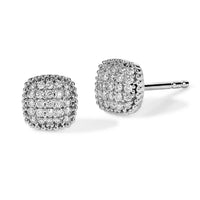 EverTrue Diamond Sunburst Studs Earrings in Platinum Bond 0.20 ctw