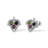 Multi-Tourmaline 0.60 ctw Earrings in Silvertone