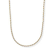 2.5mm Rope Pyramid Pave Necklace in 14K Yellow Gold Over and Sterling Silver 18 Inches 8.83 Grams
