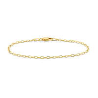Italian 2.5mm Marina Chain Bracelet in 14K YG Over Sterling Silver (6.50 In) 1.35 Grams