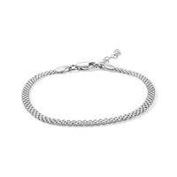 Italian Sterling Silver 1.4mm Bismark Chain Bracelet (7.00 In) (2.70 g)