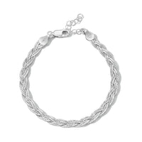 Bracelet in Rhodium Over Sterling Silver (7.00 In) 4.05 Grams
