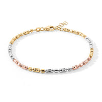 1.2mm CPSL/DC Typhoon Chain Bracelet in 14K YRG Over and Sterling Silver (7.00 In) 4.35 Grams